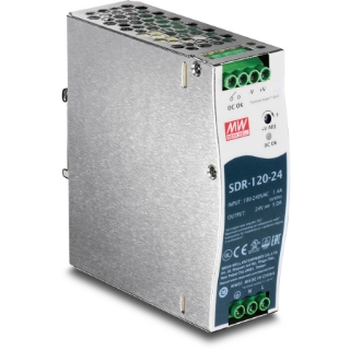 Picture of TRENDnet 120W, 24V, 5A AC to DC DIN-Rail Power Supply w/ PFC Function, TI-S12024
