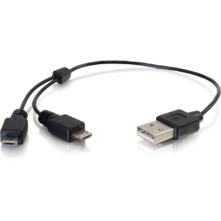 Picture of C2G USB Charging Cable - USB Y Cable USB A to Two USB Micro B