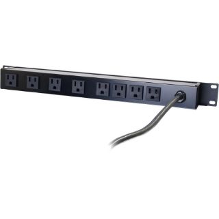 Picture of C2G 6ft Wiremold Rack Mount 8-Outlet 120v/15a Lighted Switch Power Strip