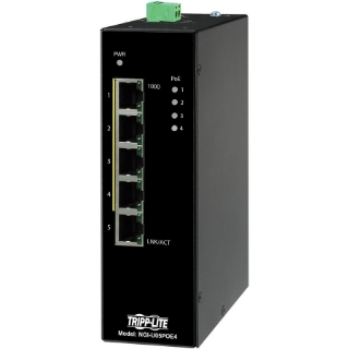 Picture of Tripp Lite Ethernet Switch Unmanaged 5-Port PoE+ 30W 10/100/1000 Mbps DIN