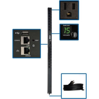 Picture of Tripp Lite PDU Switched 1.4kW 16 5-15R 120V 15A LX Platform Interface 0URM