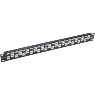 Picture of Tripp Lite 24-Port Cat6a Cat6 Cat5e Feed-Through Patch Panel Offset RJ45 1U