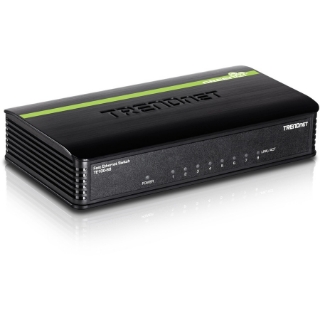 Picture of TRENDnet 8-Port Unmanaged 10/100 Mbps GREENnet Ethernet Desktop Switch; TE100-S8; 8 x 10/100 Mbps Ethernet Ports; 1.6 Gbps Switching Capacity; Plastic Housing; Network Ethernet Switch; Plug & Play