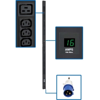 Picture of Tripp Lite PDU Metered 200V-240V 16A 32 C13; 6 C19 IEC309 Vertical 0URM