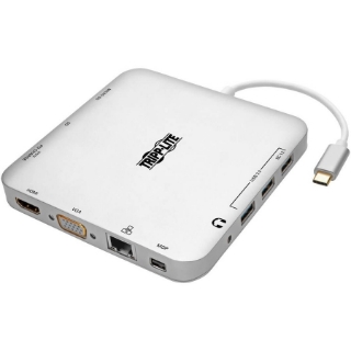 Picture of Tripp Lite USB C Docking Station w/ USB Hub mDP HDMI VGA GbE PD Charging 4K, USB-C, USB Type-C