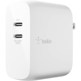 Picture of Belkin BOOST&uarr;CHARGE Dual USB-C PD GaN Wall Charger 68W