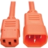 Picture of Tripp Lite 3ft Heavy Duty Power Extension Cord 15A 14 AWG C14 C13 Orange 3'