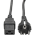 Picture of Tripp Lite 8ft 2-Prong Computer Power Cord European Cable C19 to SCHUKO CEE 7/7 Plug 16A 8'