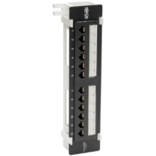 Picture of Tripp Lite Cat6 Wall-Mount PoE Patch Panel 12-Port 110/Krone 568A/B RJ45