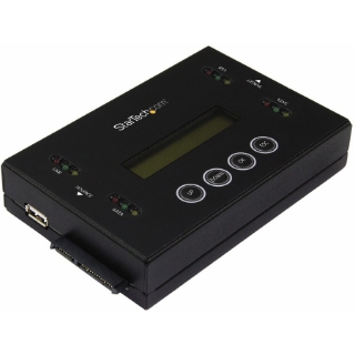 Picture of StarTech.com Drive Duplicator and Eraser for USB Flash Drives & 2.5 / 3.5" SATA SSDs/HDDs - 1:1 duplication plus cross-interface - Standalone