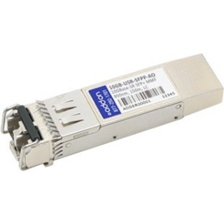 Picture of AddOn Enterasys 10GB-USR-SFPP Compatible TAA Compliant 10GBase-USR SFP+ Transceiver (MMF, 850nm, 150m, LC, DOM)