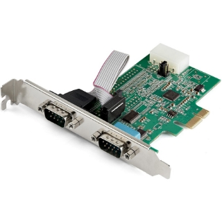 Picture of StarTech.com 2-port PCI Express RS232 Serial Adapter Card - PCIe to Dual Serial DB9 RS-232 Controller - 16950 UART - Windows and Linux