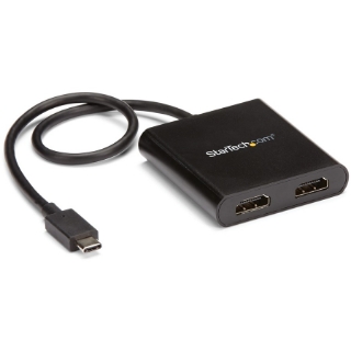 Picture of StarTech.com 2-Port Multi Monitor Adapter - USB-C to HDMI Video Splitter - USB Type-C to HDMI MST Hub - Thunderbolt 3 Compatible - Windows