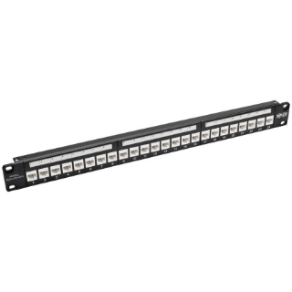 Picture of Tripp Lite 24-Port Cat6a Feedthrough Patch Panel w/ Down-Angled Ports 1URM
