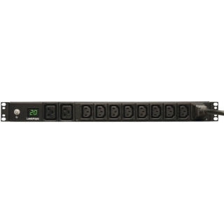 Picture of Tripp Lite PDU Metered 200-240V 20A 8 C13; 2 C19 Outlet L6-20P 1U RM TAA