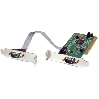 Picture of StarTech.com 2 Port PCI Low Profile RS232 Serial Adapter Card with 16550 UART - Low Profile 2 Port 16550 Serial PCI Card - Serial adapter - PCI - serial - 2 ports