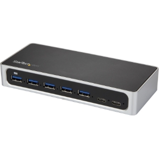 Picture of StarTech.com 7 Port USB C Hub with Fast Charge - 5x USB-A & 2x USB-C (USB 3.0 SuperSpeed 5Gbps) - USB 3.1 Gen 1 Adapter Hub - Self Powered