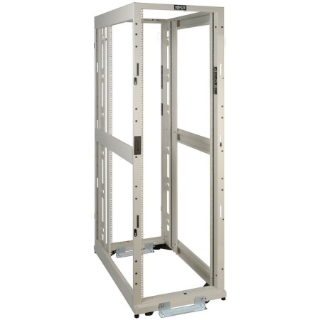 Picture of Tripp Lite 42U 4-Post Open Frame Rack White Square Hole Heavy Duty Caster