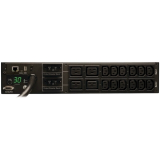 Picture of Tripp Lite PDU Monitored 208V/240V 30A 12 C13; 4 C19 L6-30P Horizontal 2URM