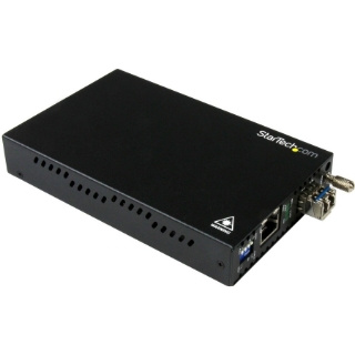 Picture of StarTech.com Gigabit Ethernet Copper-to-Fiber Media Converter - SM LC - 20 km - Ethernet Media Converter - GbE Converter