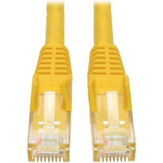 Picture of Tripp Lite Cat6 GbE Gigabit Ethernet Snagless Molded Patch Cable UTP Yellow RJ45 M/M 35ft 35'