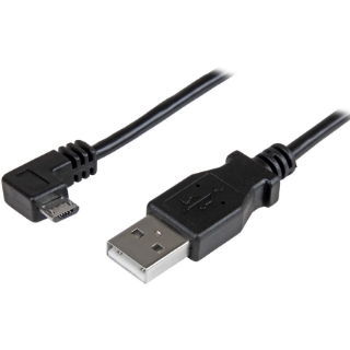 Picture of StarTech.com 0.5 m Right Angle Micro USB Cable - Charge and Sync Cable - USB to Micro USB - 24 AWG