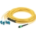 Picture of AddOn 1m MPO (Female) to 8xLC (Male) 8-Strand Yellow OS2 OFNR (Riser-Rated) Fiber Fanout Cable