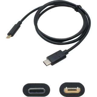 Picture of AddOn 50cm USB 3.1 (C) Male to Micro-USB 2.0 (B) Male Black Cable