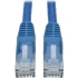 Picture of Tripp Lite Cat6 GbE Gigabit Ethernet Snagless Molded Patch Cable UTP Blue RJ45 M/M 8ft 8'