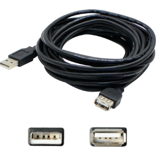 Picture of AddOn 2m USB 2.0 (A) Male to Male Black Cable