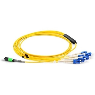 Picture of Axiom MPO Female to 4 LC Singlemode 9/125 Fiber Optic Breakout Cable - 8m