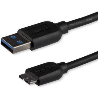 Picture of StarTech.com 3m (10ft) Slim SuperSpeed USB 3.0 A to Micro B Cable - M/M