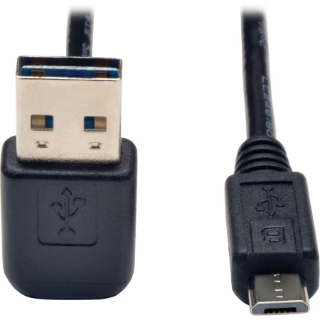 Picture of Tripp Lite 6ft USB 2.0 High Speed Cable Reversible Up/Down Angle A to Micro B M/M