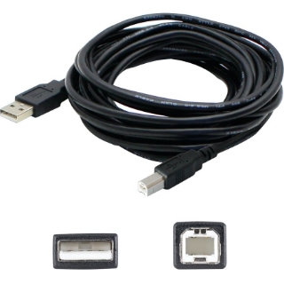 Picture of AddOn 3ft USB 2.0 (A) Male to Mini-USB 2.0 (B) Male Black Cable