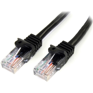 Picture of StarTech.com 3 ft Black Cat5e Snagless UTP Patch Cable