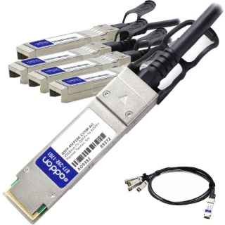 Picture of AddOn Cisco QSFP-4SFP10G-CU5M Compatible TAA Compliant 40GBase-CU QSFP+ to 4xSFP+ Direct Attach Cable (Passive Twinax, 5m)