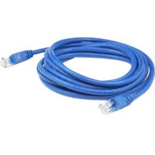 Picture of AddOn 15ft RJ-45 (Male) to RJ-45 (Male) Blue Microboot, Snagless Cat7 S/FTP PVC Copper Patch Cable
