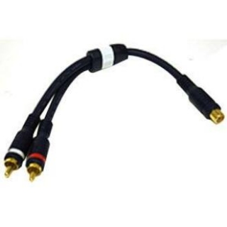 Picture of C2G 6in Velocity Two RCA Stereo Male to One RCA Mono Female Y-Cable