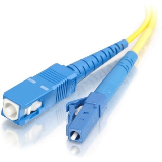 Picture of C2G-2m LC-SC 9/125 OS1 Simplex Singlemode PVC Fiber Optic Cable - Yellow