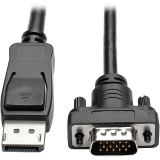 Picture of Tripp Lite 10ft DisplayPort to VGA Cable / DP to VGA Adpater Latches to HD15 M/M