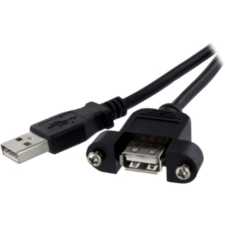 Picture of StarTech.com 3 ft Panel Mount USB Cable A to A - F/M