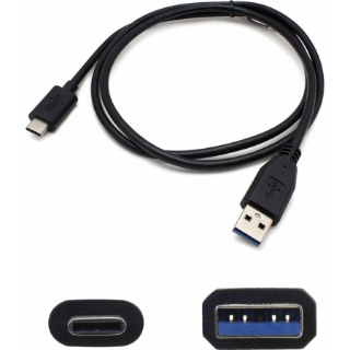 Picture of AddOn 1m USB 3.1 (C) Male to USB 3.0 (A) Male Black Cable