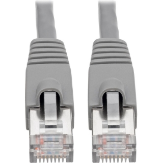 Picture of Tripp Lite Cat6a Snagless Shielded STP Network Patch Cable 10G Certified, PoE, Gray RJ45 M/M 3ft 3'