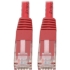 Picture of Tripp Lite Cat6 Cat5e Gigabit Molded Patch Cable RJ45 M/M 550MHz Red 1ft 1'