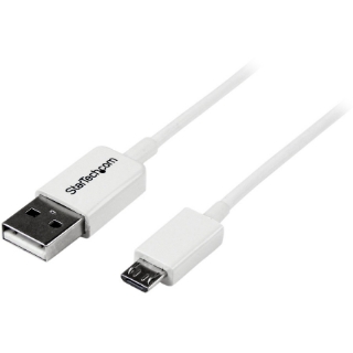 Picture of StarTech.com 0.5m White Micro USB Cable - A to Micro B