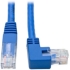 Picture of Tripp Lite Right-Angle Cat6 UTP Patch Cable (RJ45) - 1 ft., M/M, Gigabit, Molded, Blue
