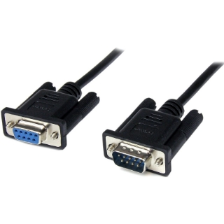 Picture of StarTech.com 2m Black DB9 RS232 Serial Null Modem Cable F/M