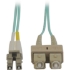 Picture of Tripp Lite 15M 10Gb Duplex Multimode 50/125 OM3 LSZH Fiber Optic Patch Cable LC/SC Aqua 50' 50ft 15 Meter