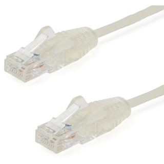 Picture of StarTech.com 6 ft CAT6 Cable - Slim CAT6 Patch Cord - Gray - Snagless RJ45 Connectors - Gigabit Ethernet Cable - 28 AWG - LSZH (N6PAT6GRS)