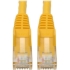 Picture of Tripp Lite Cat6 GbE Gigabit Ethernet Snagless Molded Patch Cable UTP Yellow RJ45 M/M 6in 6"